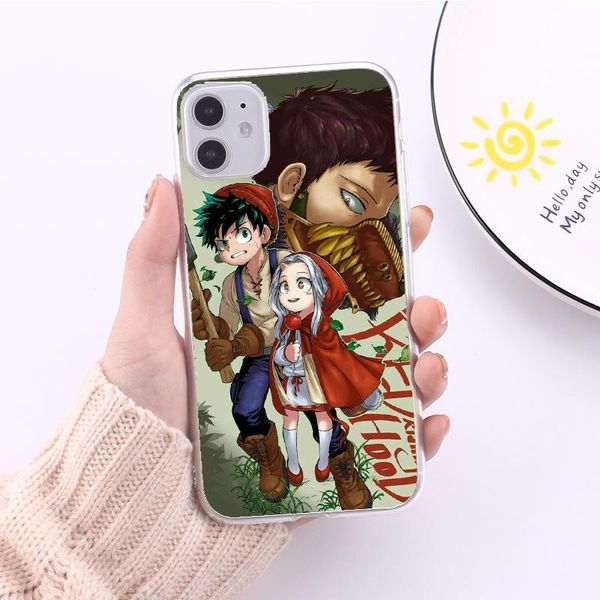 

my hero academia cartoon little red riding hood animation printing mobile phone case clear pattern not easy to fade
