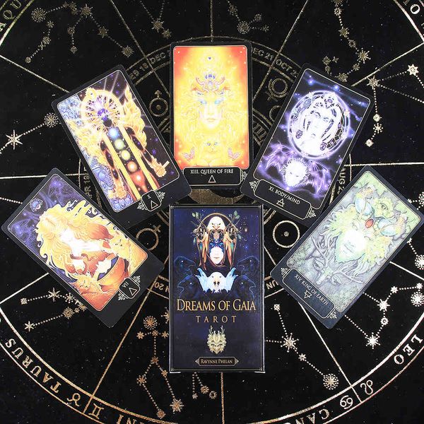 Dreams of Gaia A Tarot for a New Era Cards Deck Oracless Guida elettronica Gioco Giocattolo 81PCS Inglese