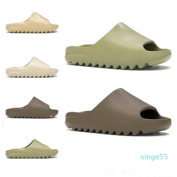 

kanye 2021 men women slippers foam runner ararat bone desert sand earth brown resin mens slides outdoor beach sandals size 36-45 q-24 ysj d8, Black