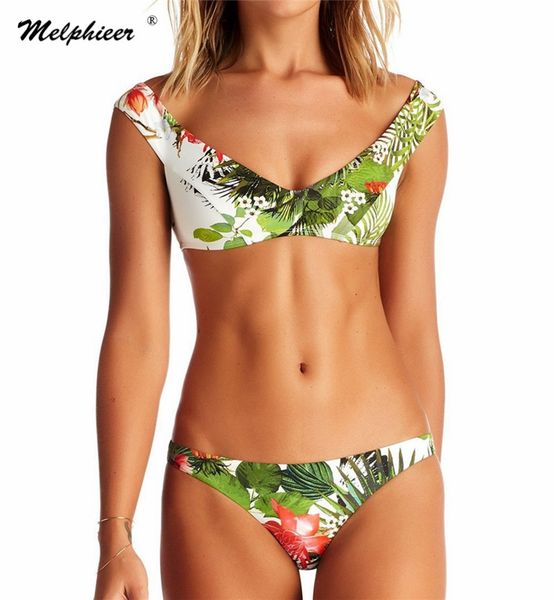 

ladys green leaves bikini set girls brazilian swimsuit strappy biquini swimwear bathing suit maillot de bain s-l