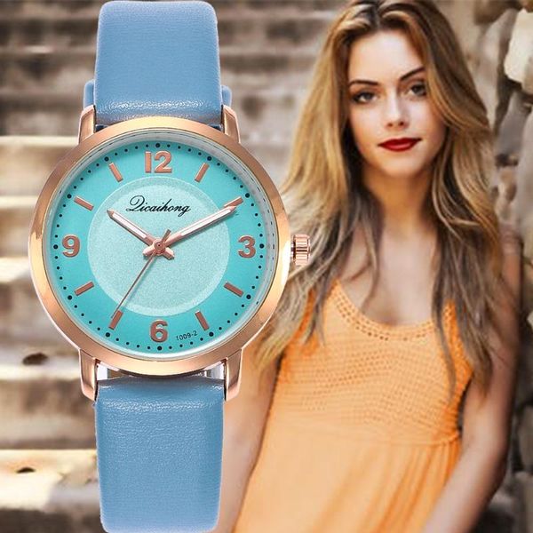 

wristwatches 2021 fashion ladies watches colorful leather quartz watch for women clock girl's wristwatch gift bayan kol saati, Slivery;brown