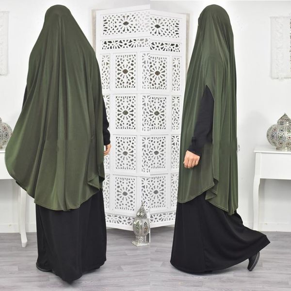 

eid prayer garment long khimar muslim women hijab sleeveless abaya jilbab ramadan abayas islamic clothing niqab hijabs, Red