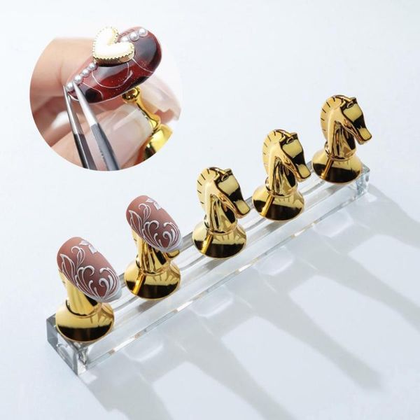 

nail art kits solid false tips practice training display stand metal holder professional for home use