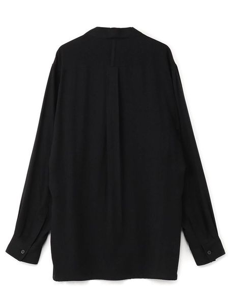 

men's casual shirts spring and summer black white loose men women with a large size small lapel long sleeve shirt, White;black