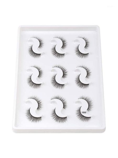 

pair black thick fake eyelash classic fiber false eyelashes 3d faux mink makeup extension1