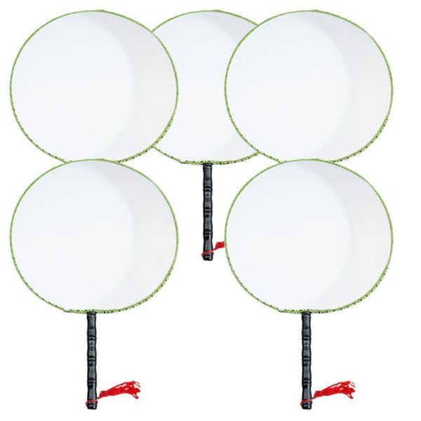 

other home decor 5pcs blank children's drawing fan kindergarten puzzle art painting materials diy (24cm , hangin