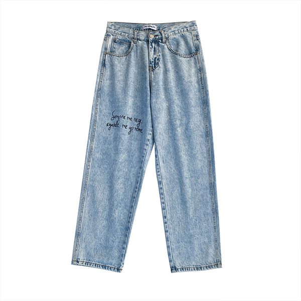 

men's jeans vintage jeans, plus size, hip hop, blue, men's letter, fashionable pants blo3