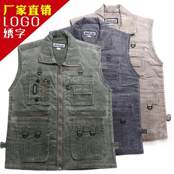 

men's vests more than 2021 men lapel vest pocket spring leisure denim, Black;white