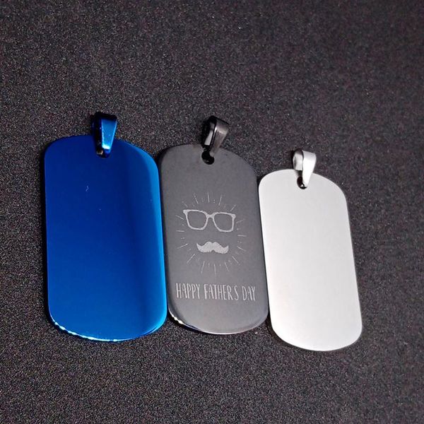 

stainless steel tag love heart i you dad happy father's day sun necklace mom children family jewelry pendant necklaces, Silver