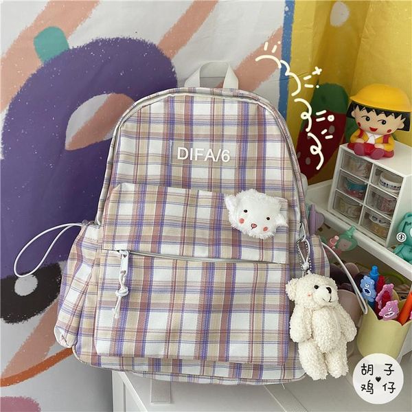 

soft sister vintage girl school bag korean ins college style retro backpack