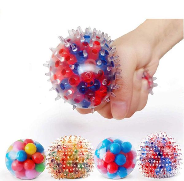 

squeeze ballons toy relieve stress dna squish decompression balls colorful beads fashion hand exercise tool for kids / adults