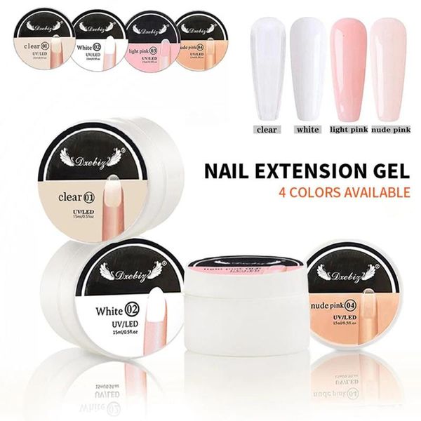

nail gel 4 colors lasting extension canned shiny durable paper uv potherapy art accessories manicure tool, Red;pink