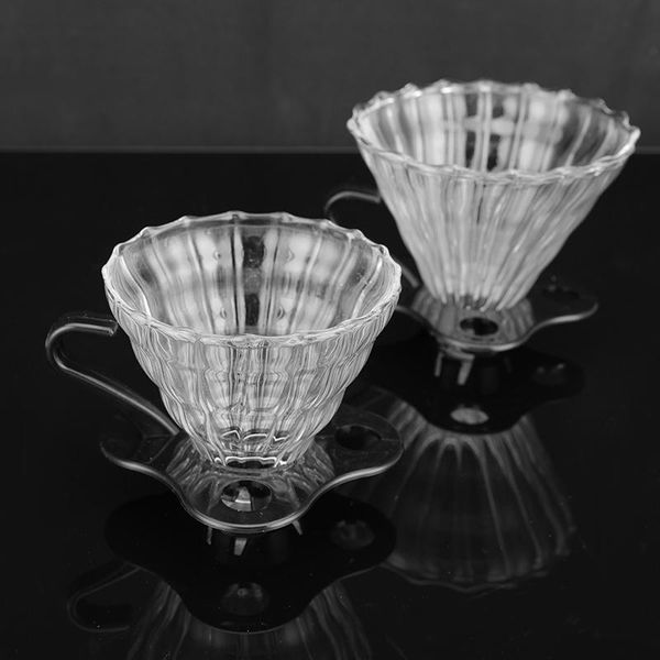 

coffee filters 2/4 cups reusable v60 filter heat-resistant resin dripper glass drip funnel accessories barista tool