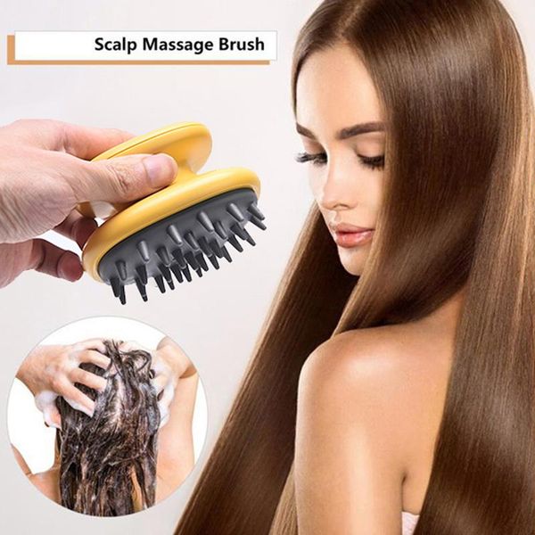 

hair brushes 1pcs shampoo brush handheld scalp meridian massage shower comb portable care, Silver