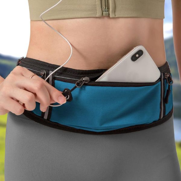 

outdoor bags sports waist bag running equipment pouch splash proof hidden mobile phone holder mini gym belt pack