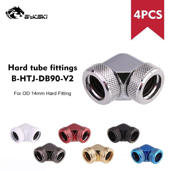 

fans & coolings hard tube fitting with 90 degree bykski water cooling connector adapter suitable for od14mm rigid pipe component