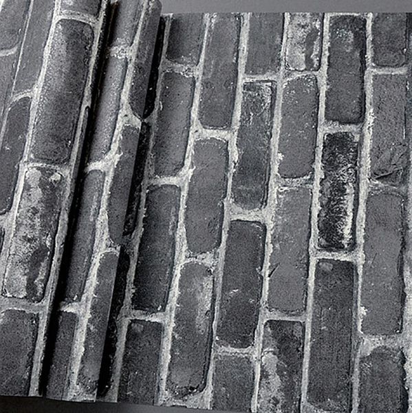 

53cmx10m retro nostalgia imitation brick pattern wallpapers home coffee shop barber store restaurant background personality 3d