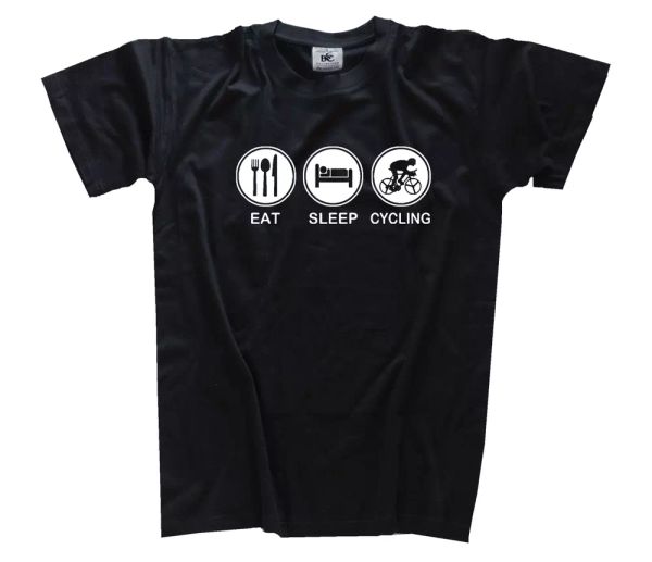 

eat sleep cycling biking bike cycling bicycle bike ride bmx t-shirt s-xxxl, White;black