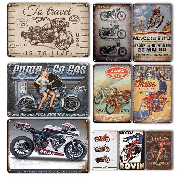 

peinture mÃ©tallique de moto shabby chic, vintage, signe en Ã©tain, accessoires de dÃ©coration de garage personnalisÃ©s, plaque murale