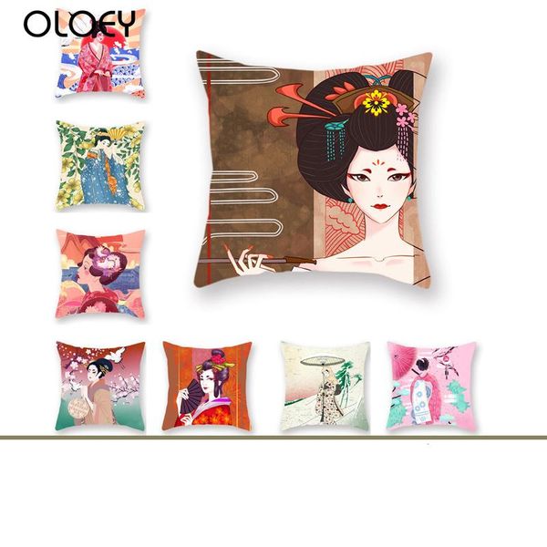 

polyester pillowcase, home beautiful woman bedroom and office el car decorative pillowcase 45x45 cm . pillow case
