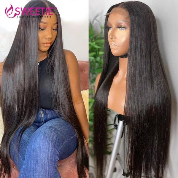 

lace wigs sweetie transparent t part front human hair wig, short bob wig preplucked straight closure 28inch, Black;brown