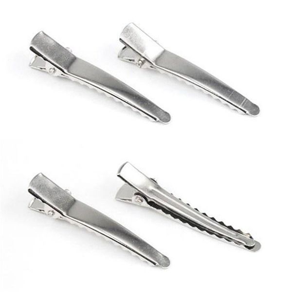 

bag clips alligator hair teeth 45mm for bows barrette silver metal crocodile