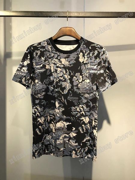 2023 Novo modelo.22SS Designers Tee top masculas camisetas camisetas Camuflagem Man Man Paris Moda