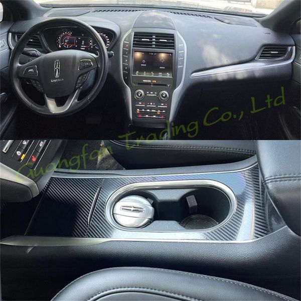 

interior central control panel door handle 3d 5d carbon fiber stickers decals car-styling cover parts products accessories for lincoln mkc y