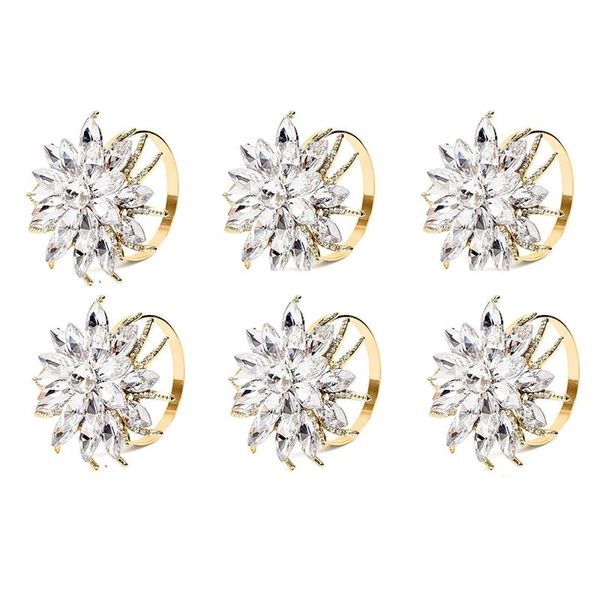 

napkin rings gold 6 pcs lotus flower holder for wedding dining kitchen decor birthday christmas party
