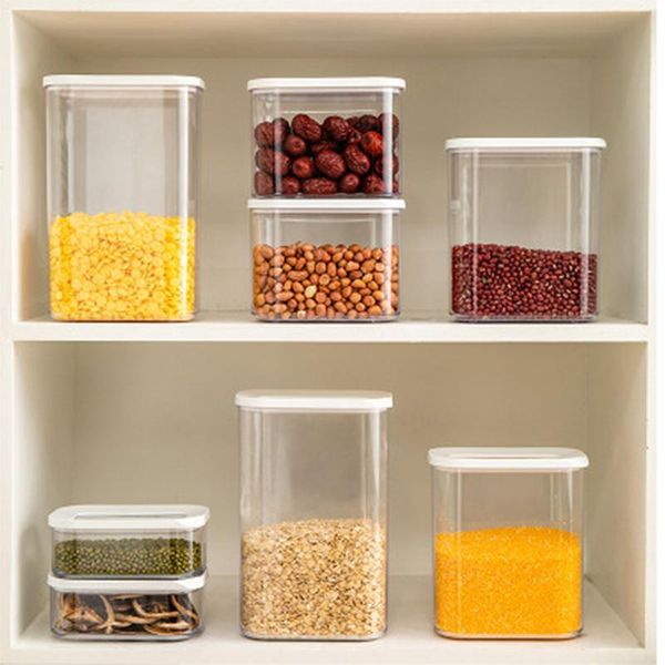 

storage container kitchen tank sealed box compartment transparent plastic bottles & jars