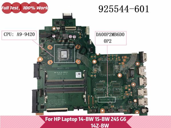 

motherboards 925544-601 925544-001 for lap14-bw 14z-bw 245 g6 15-bw motherboard 925544-501 da00p2mb6d0 0p2 with a9-9420 ddr4