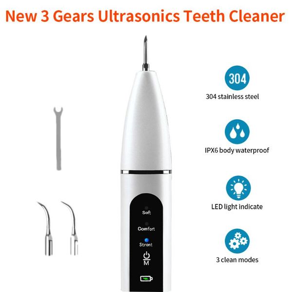 

electric ultrasonic tooth cleaner dental flosser tartar calculus remover 3 gears ultrasonics teeth camera ip cameras