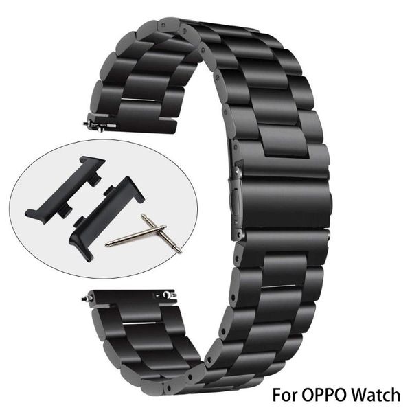 

watch bands 41mm 46mm metal belt strap for oppo stainless steel band bracelet accessories wristband, Black;brown