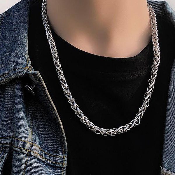 

pendant necklaces gothic silver color necklace for women men punk geometry heavy metal alloy choker party jewelry accessories 16787