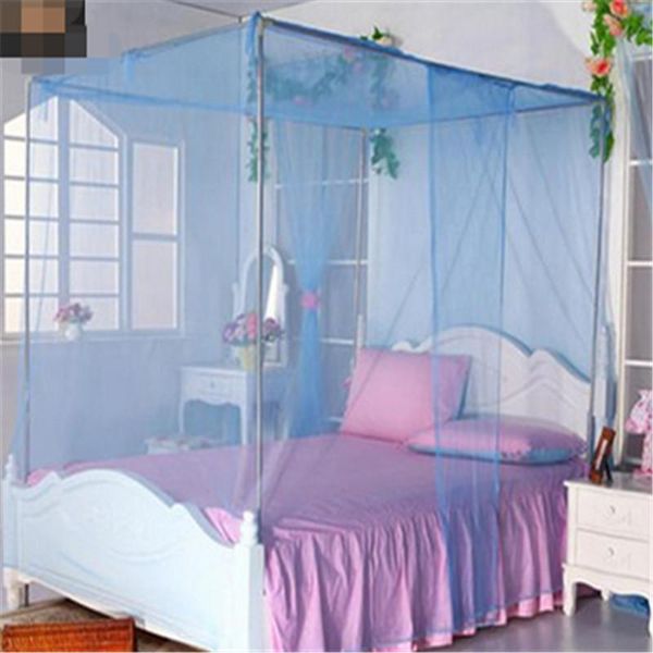 

mosquito net chinese style white four corner post student bed room decor 1pcs
