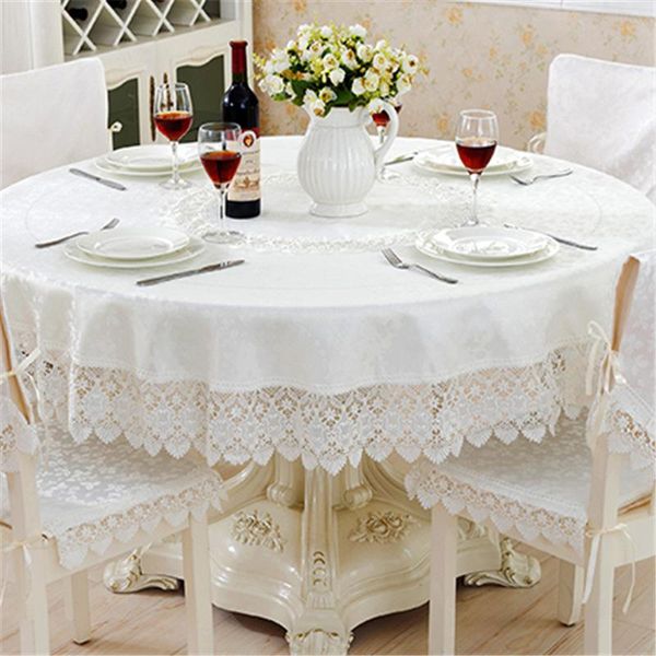 

table cloth 2021 jacquard manteles bordados wedding home decoration embroidered lace cloths round tablecloth cover