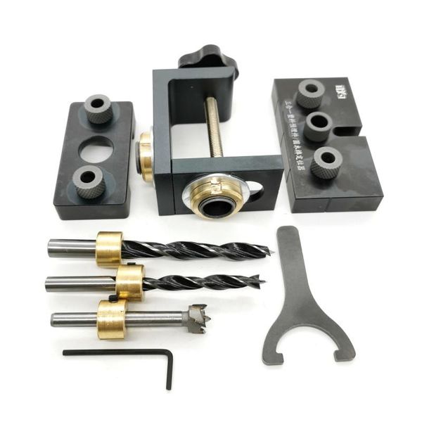 

professional hand tool sets woodworking hole puncher locator drilling guide kit wood dowel jig pocket drill bit for carpentry