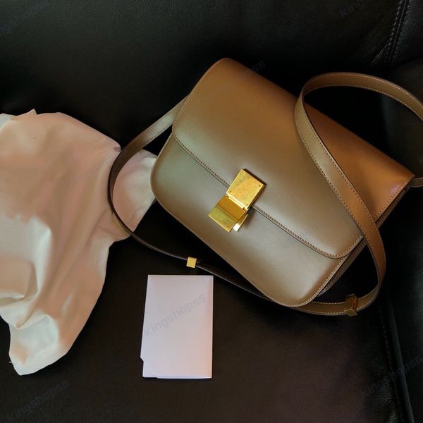 

Designer luxury storage bag tofu original leather messenger shoulder female