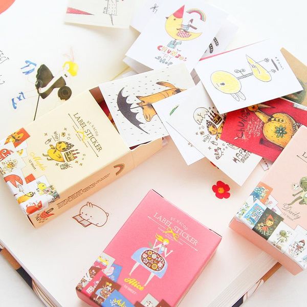

54piece children's cartoon stickers stereo label gift wrap