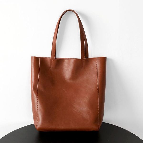 

waist bags fashion lady cowhide genuine leather shoulder shopping bag women casual tote female handbag