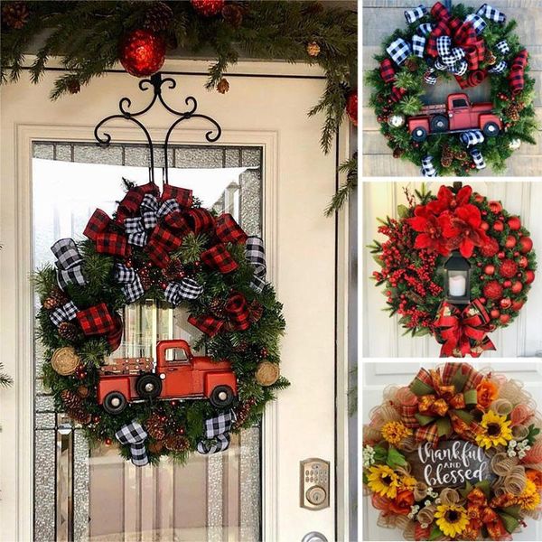 

christmas decorations wreath artificial for front door holiday greenery thj99