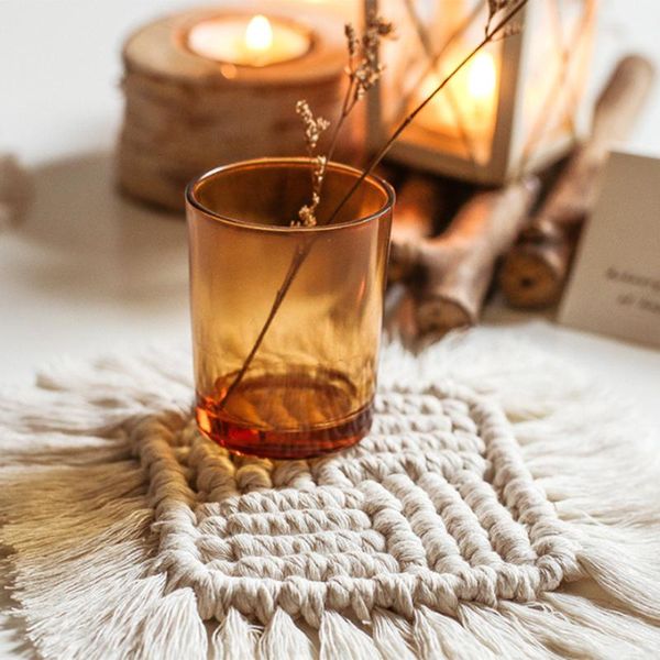 

mats & pads bohemia handcrafted cotton placemats coffee table mat heat resistant dining coasters for home decoration kitchen