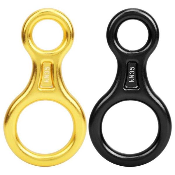 

cords, slings and webbing 35kn climbing figure 8 descender downhill equipment alloy rigging plate rappelling accessory