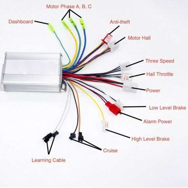 

pedals electric bicycle accessories 36v/48v bike 350w brushless dc motor controller for e-bike scooter