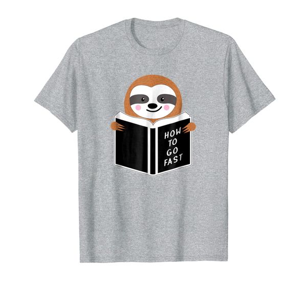 

funny sloth reading books lover bookworm sarcastic sloth tee, White;black