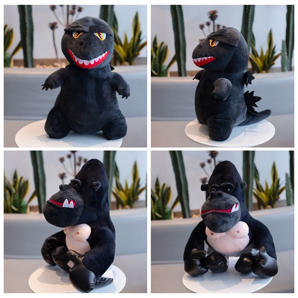 

25-50cm Movie Gojila Versus King Kong Plush Toys Black Monster Orangutan Stuffed Dolls Soft Animal Toys Kids Gifts
