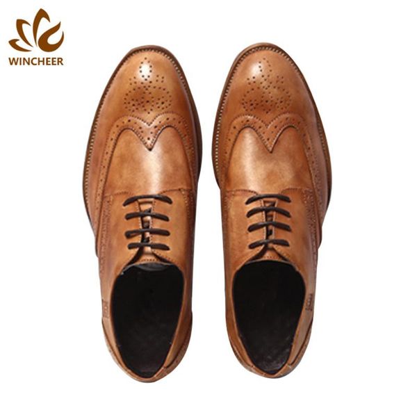 

dress shoes wincheer factory wholesale lace-up european trendy comfortable man leather shoe, Black