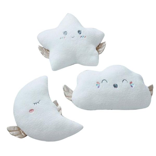 

pillow faroot decorative plush throw pillows, moon stars clouds toys padded sofa cushion nursery toddler teen bedroom decoration