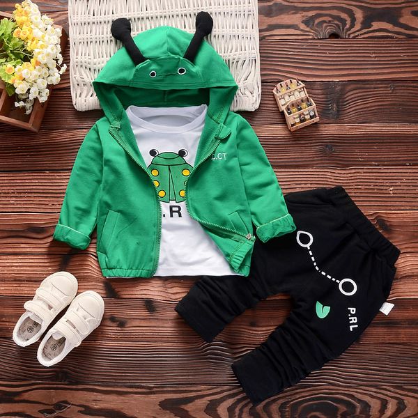 

3pc toddler inafnt boys outfits clothes baby casual outfit suits children kids boy clothing sets coat + t-shirt + pants, White