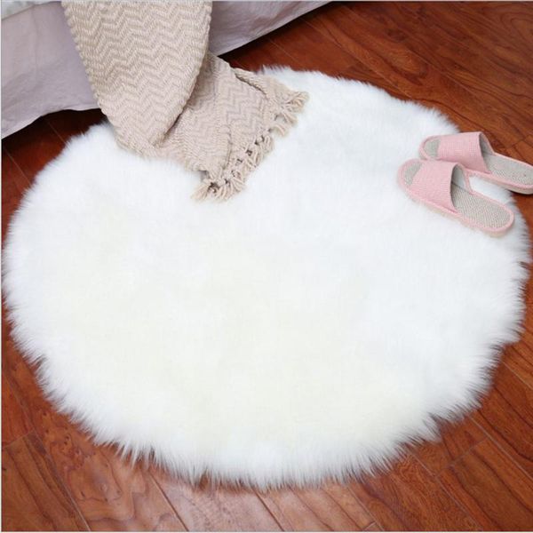 

carpets synthetic sheepskin rug chair cover bedroom cushion wool warm seat felt yoga floor mat